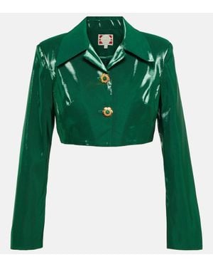 Miss Sohee Giacca Cropped - Verde