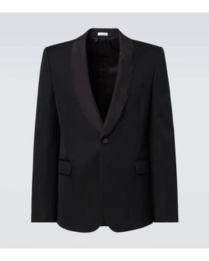 McQueen Anzugjacke Aus Schurwolle - Schwarz