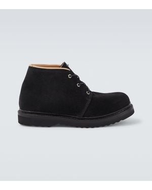 Our Legacy Schnuerstiefel Chukka Aus Veloursleder - Schwarz