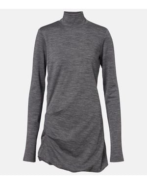 Sportmax Minikleid Luigia Aus Einem Wollgemisch - Grau