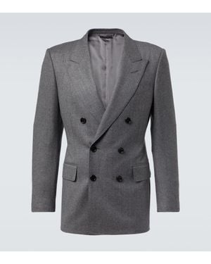 Tom Ford Blazer Cruzado De Lana Virgen - Gris