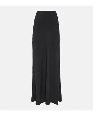 Ami Paris Crepe Maxi Skirt - Black