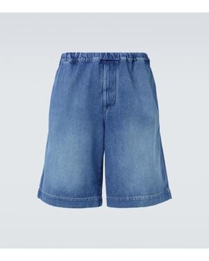 Plan C Bermuda-Shorts Aus Denim - Blau