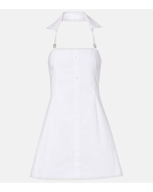 Coperni Halterneck Cotton Minidress - White
