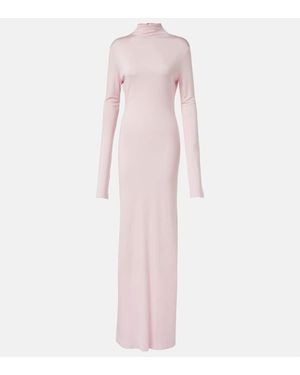 KHAITE Maxikleid Norla Aus Jersey - Pink