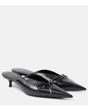 Balenciaga Mules 40 Noires À Talon Knife Et À Boucle
