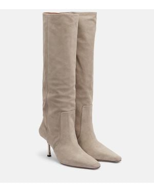 Paris Texas Bettina 75 Knee-High Suede Boots - Natural