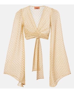 Missoni Lame Crop Top - Natural