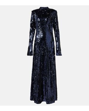 ROTATE BIRGER CHRISTENSEN Sequined Gown - Blue