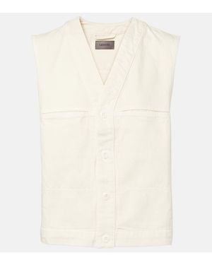 Lemaire Cotton Vest - White