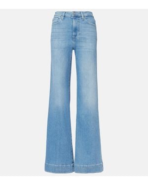 7 For All Mankind High-Rise Wide-Leg Jeans - Blau