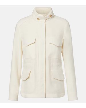 Loro Piana Traveler Mini Linen Crepe Field Jacket - Natural