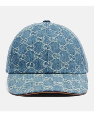 Gucci Baseballcap Gg Aus Baumwoll-Canvas - Blau