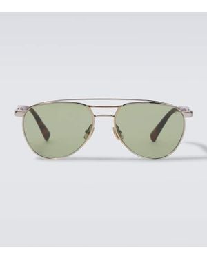 Brunello Cucinelli Aviator-Sonnenbrille Sartorial Sunset - Grün