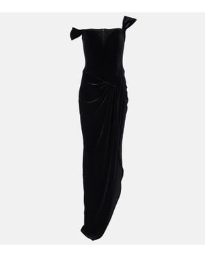 Alex Perry Abito Lungo Bustier - Nero