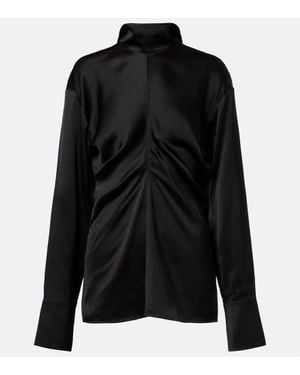 TOTEME Top Aus Satin - Schwarz