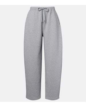 Sportmax Albania Cotton-Blend Sweatpants - Gray