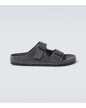 Birkenstock Sandalen Arizona Aus Veloursleder - Schwarz