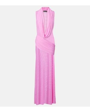 David Koma Semi-Sheer Gown - Pink