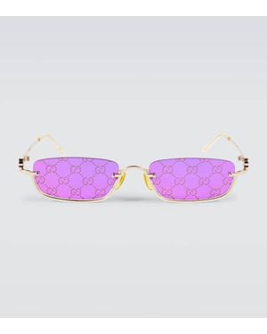 Gucci Eckige Sonnenbrille Gg - Lila