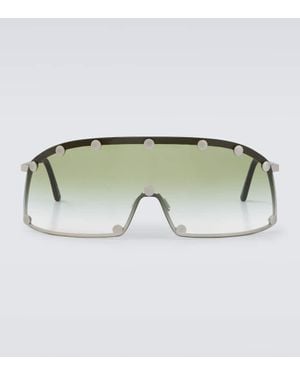 Rick Owens Studded Shield Sunglasses - Green