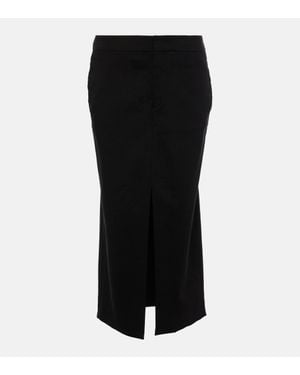 Isabel Marant Dixina Linen-Blend Midi Skirt - Black