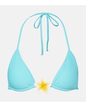 SAME Island Embellished Bikini Top - Blue