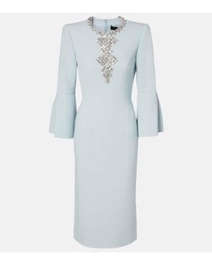 Jenny Packham Robe Longue Margot A Cristaux - Bleu