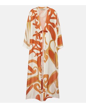 Adriana Degreas Algae Printed Beach Cover-Up - Orange