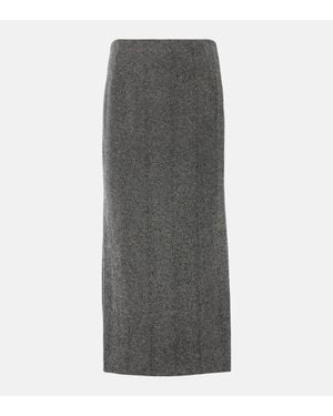 Etro Wool-Blend Pencil Skirt - Gray