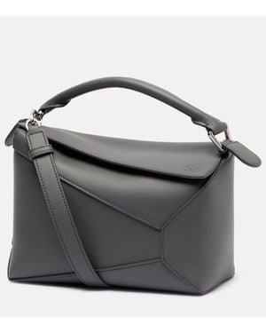 Loewe Tote Bag Puzzle Edge Small Aus Leder - Schwarz
