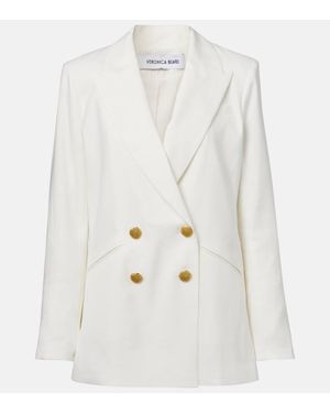 Veronica Beard Dale Linen-Blend Blazer - White