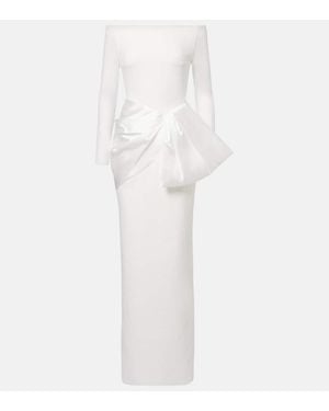 Solace London Robe Kori Mit Satin - Weiß