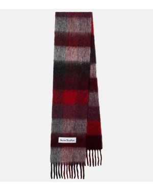 Acne Studios Schal Aus Einem Wollgemisch - Rot
