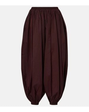 Alaïa Draped Balloon Trousers - Purple
