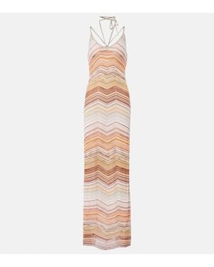 Missoni Zigzag Lame Maxi Dress - White