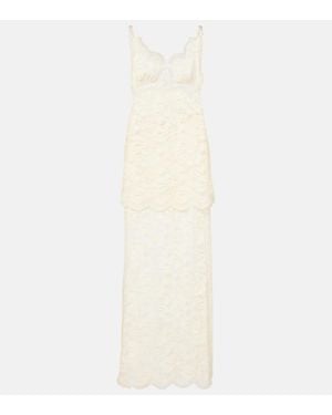 Rabanne Lace Maxi Dress - White