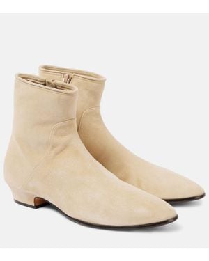 The Row Ankle Boots Awar 25 Aus Veloursleder - Natur