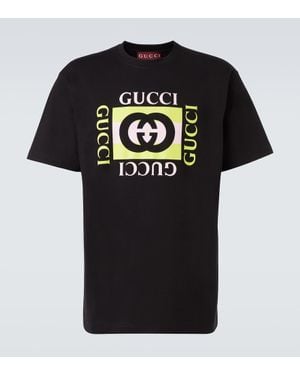 Gucci Logo Cotton Jersey T-Shirt - Black