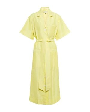 Lee Mathews Sparrow Shirt Midi Dress - Yellow