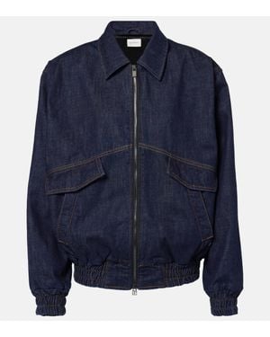 Magda Butrym Oversized Denim Bomber Jacket - Blue