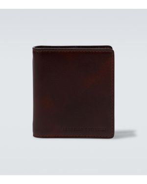 Brunello Cucinelli Portemonnaie Aus Leder - Braun