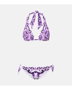 Dolce & Gabbana Bikini Estampado - Morado