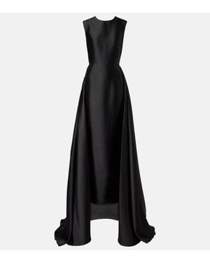 Solace London Larsen Satin Gown - Black