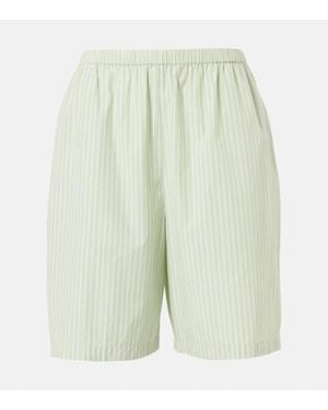 The Row Bermuda Zinnia Raye En Coton - Vert