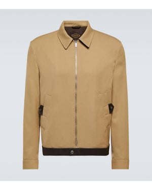 Tod's Virgin Wool Blouson Jacket - Natural