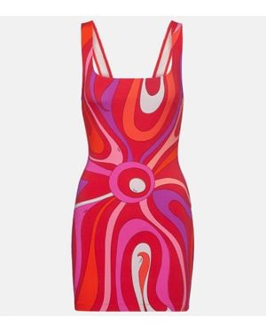 Emilio Pucci Marmo Minidress - Red
