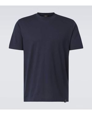 Brioni T-Shirt Aus Baumwoll-Jersey - Blau