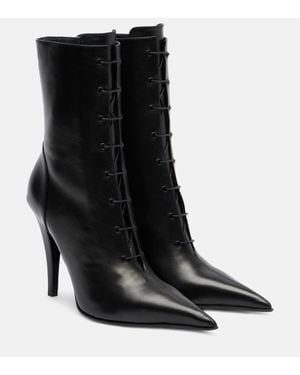 McQueen Ankle Boots Aus Leder - Schwarz