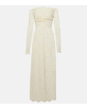 Rabanne Off-Shoulder Lace Maxi Dress - Natural